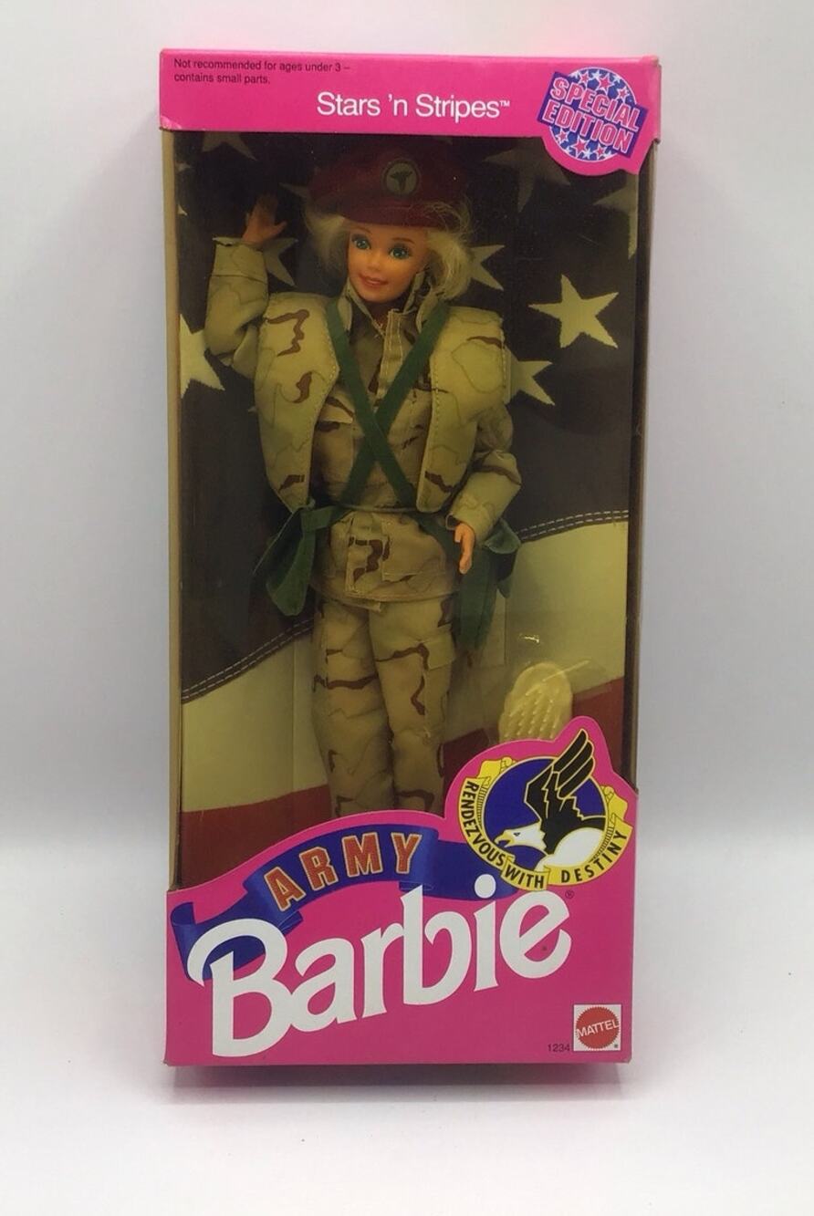 1992 Mattel Army Barbie Stars N Stripes Camo 101st Airborne Medic NIB 1234